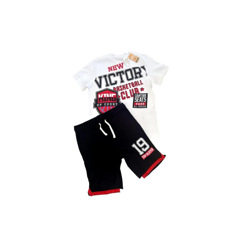 CHICCO Boys Shorts And Tee Set White/Black