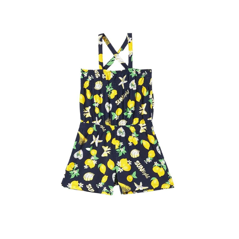 CHICCO Girls Short Dungarees Blue Printed