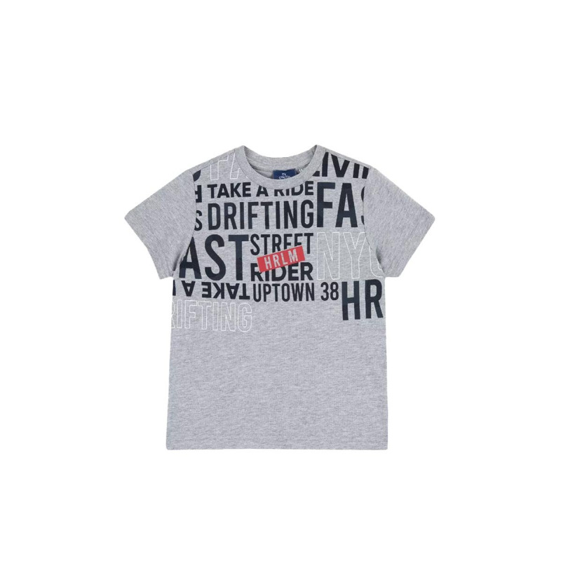 CHICCO Boys Letters Tee Light Grey