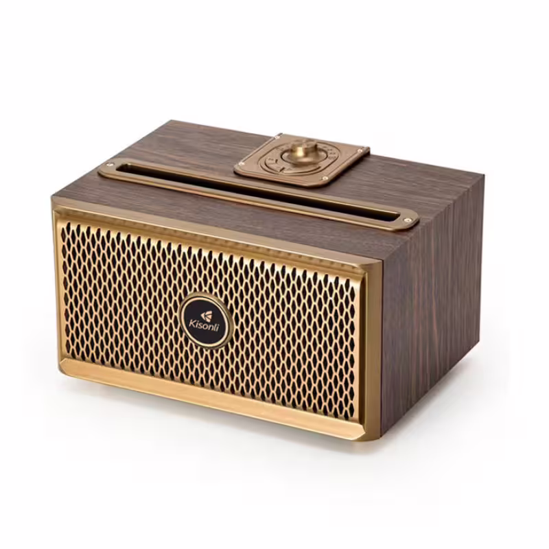 Тонколона Kisonli G1, Bluetooth, USB, SD, AUX, FM, Кафяв - 22309