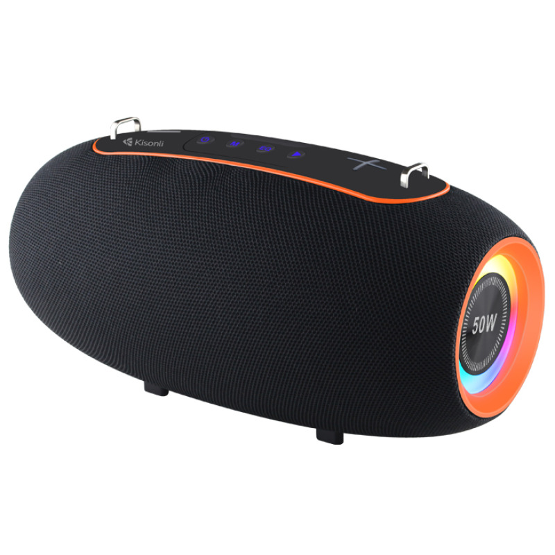 Тонколона Kisonli K8, Bluetooth, USB, SD, AUX, RGB, Черен - 22296