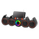Тонколона Kisonli LED-918, Bluetooth, USB, SD, RGB, AUX, FM, Черен - 22317