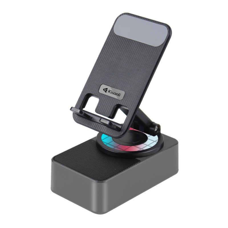 Тонколона със стойка за телефон Kisonli M1 Plus, Bluetooth,  USB, RGB, Различни цветове - 22273