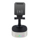 Тонколона със стойка за телефон Kisonli M5, Bluetooth, Безжично зареждане, FM, AUX, RGB, Различни цветове - 22275