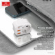 Универсален преходник - зарядно Earldom ES-SC18, 2xUSB, 1xType-C, Шуко, Бял - 40524