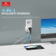 Универсален преходник - зарядно Earldom ES-SC18, 2xUSB, 1xType-C, Шуко, Бял - 40524