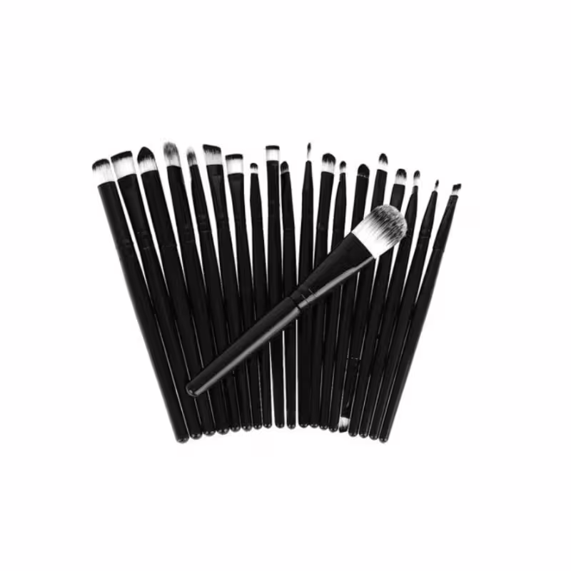 Комплект четки за гримиране Soulima, 20 бр комплект, черен цвят