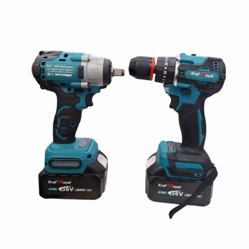Гайковерт импакт, винтоверт Kraft Royal, акумулаторни, ударни, зелени, 1200Nm, 36VDC, 8Ah, к-т