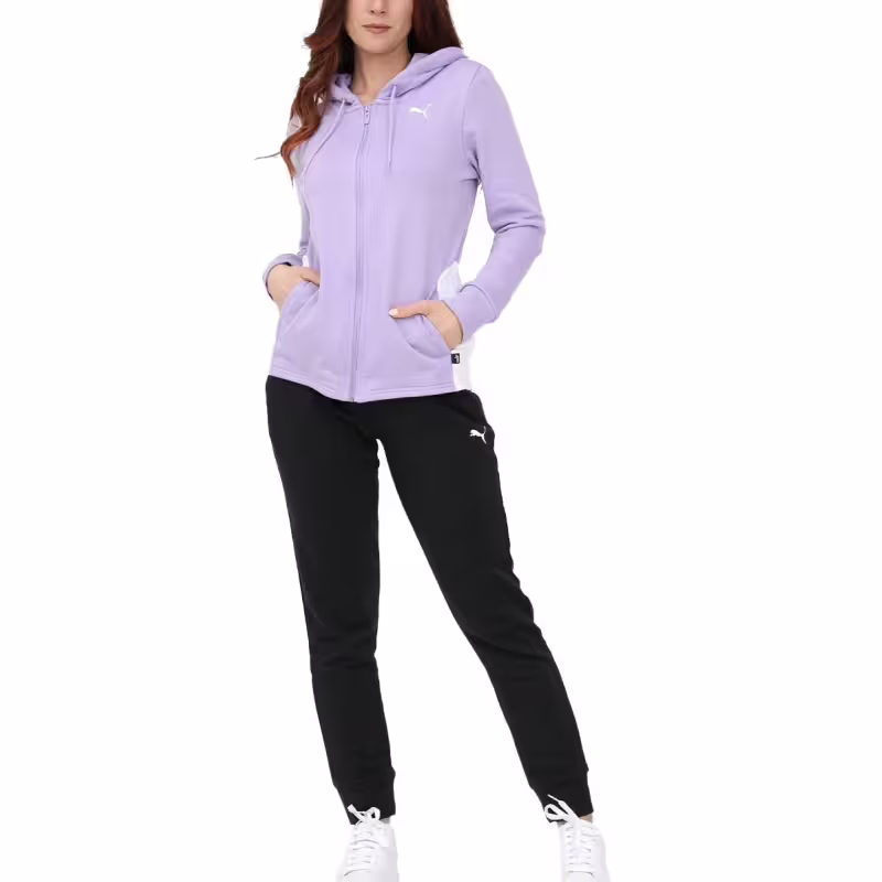 PUMA Classics Hooded Tracksuit Purple/Black