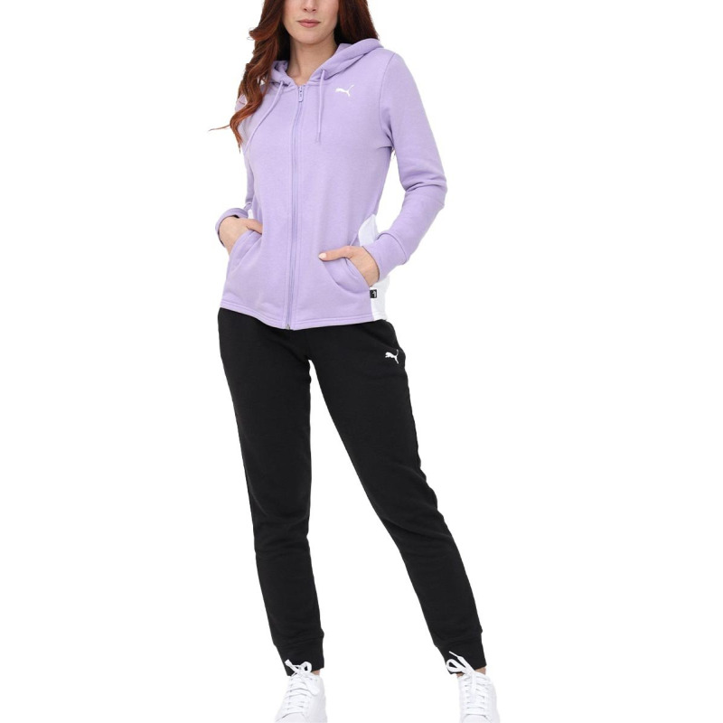 PUMA Classics Hooded Tracksuit Purple/Black