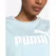 PUMA Essentials Cropped Logo Tee Blue