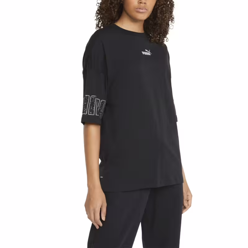 PUMA Power Colorblock Stardust Tee Black