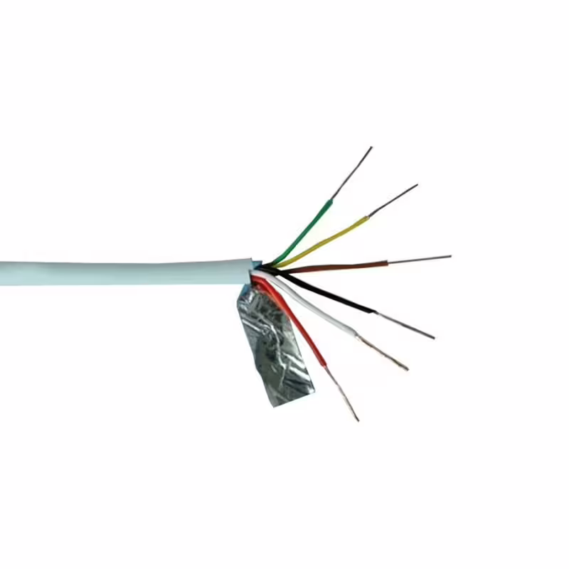 Екраниран кабел Project, шестжилен, аларми, фолио, бял, Cu, 6x0,22mm2