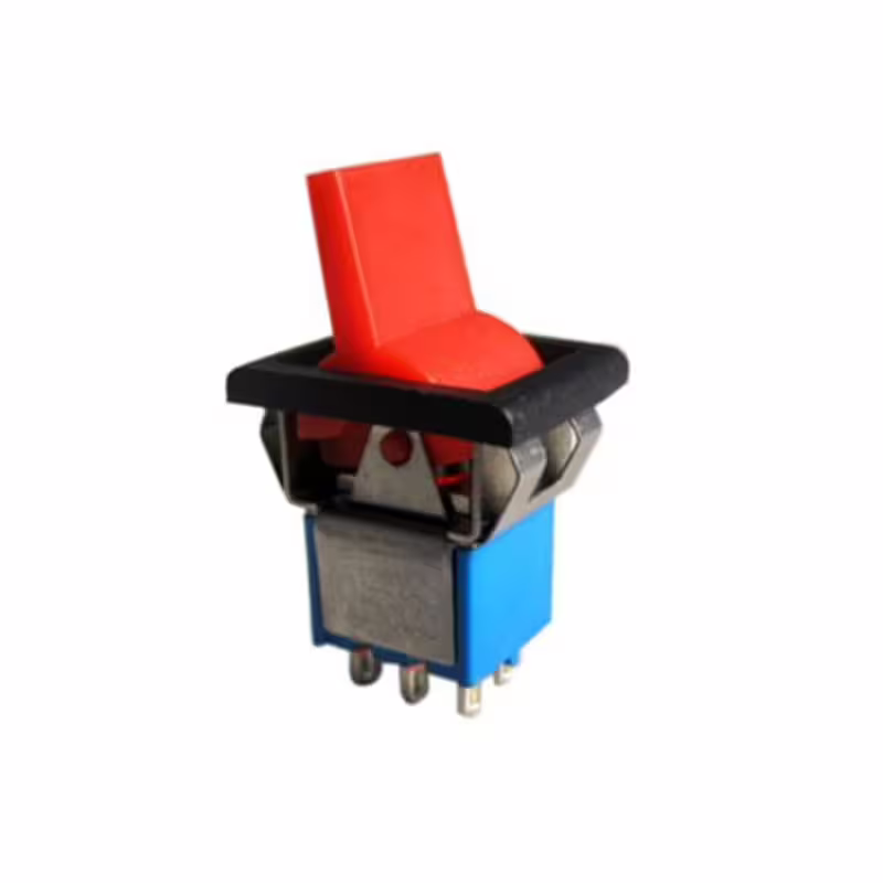 Ключ с лост, 6pin, 3 положения, син, 250VAC, 3A, 12x16mm, DPDT