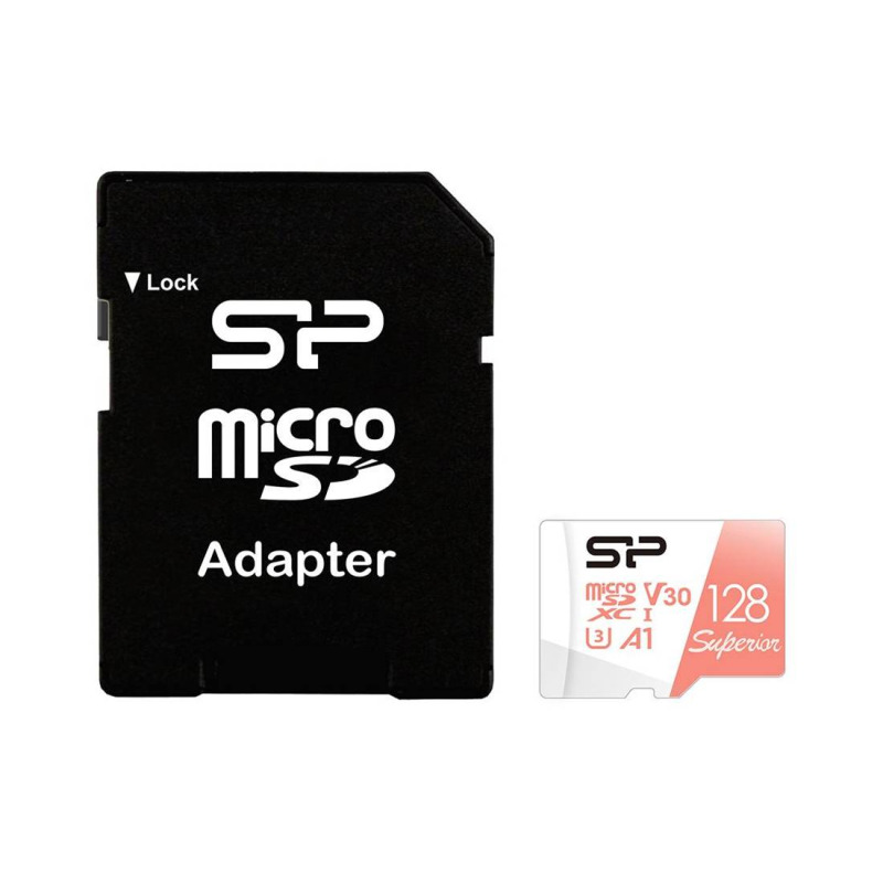 MicroSDXC, карта памет SP, UHS-1, клас 10, адаптер, 128GB