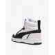 PUMA Rebound V6 Mid Shoes White/Black/Pink