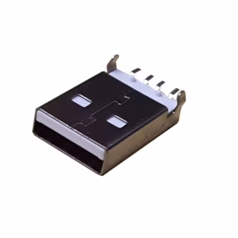 Букса за платков монтаж KLS1, права, метална, SMT, USB-A(ж)