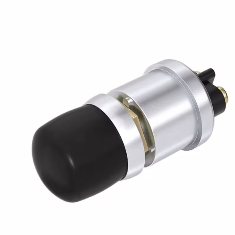 Бутон за стартер ASW-B05, незадържащ, НО, черен, 12VDC, 50A, Ф16mm, SPST