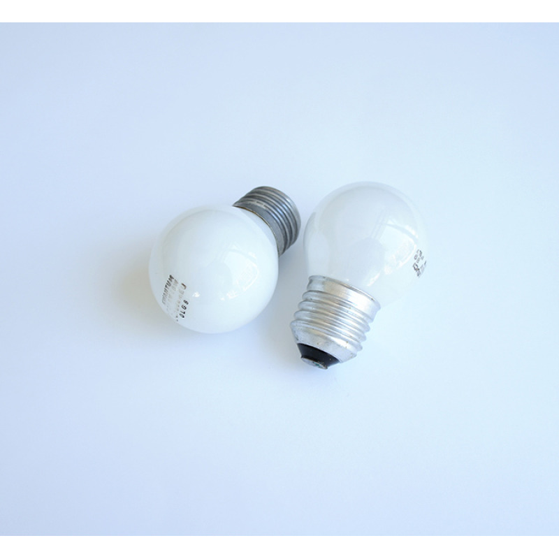 Лампа сфера мини бяла с цокъл E27 220V 25W/40W