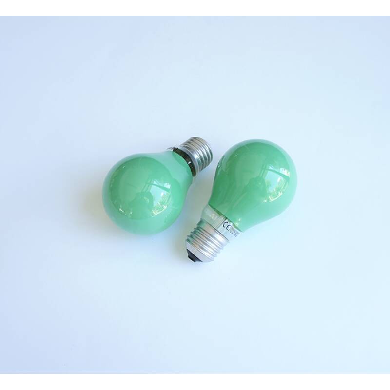 Лампа обикновена зелена с цокъл E27 220V 40W