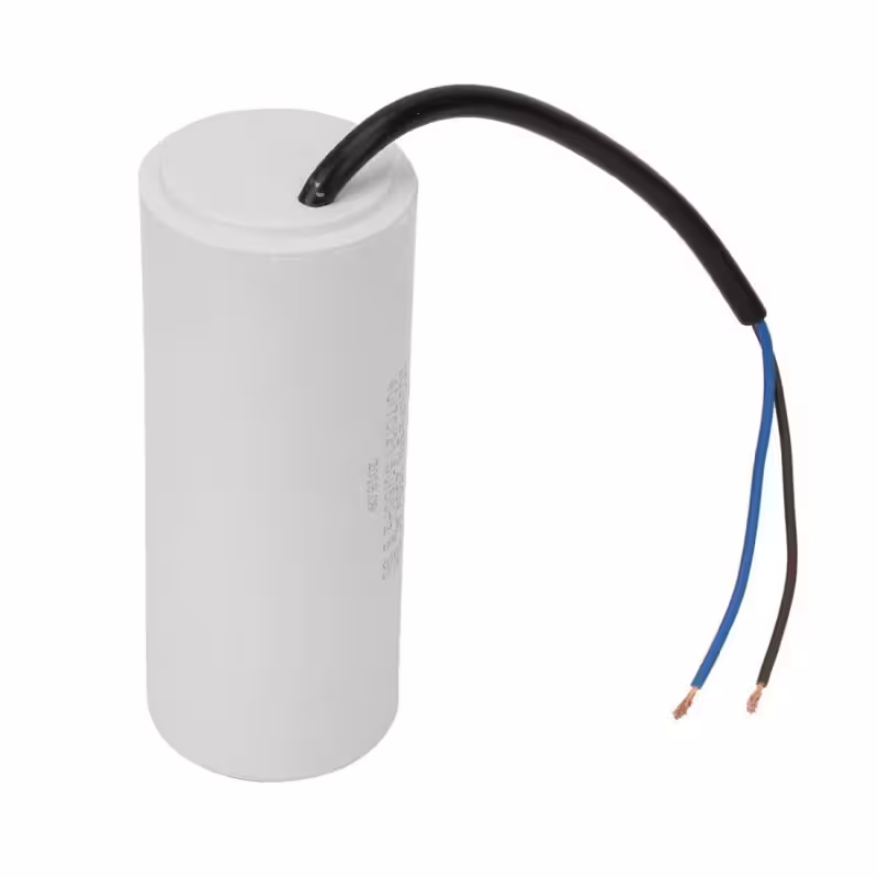 Работен кондензатор MRC, 450VAC, 110uF, кабел, резба, Ф65x120mm