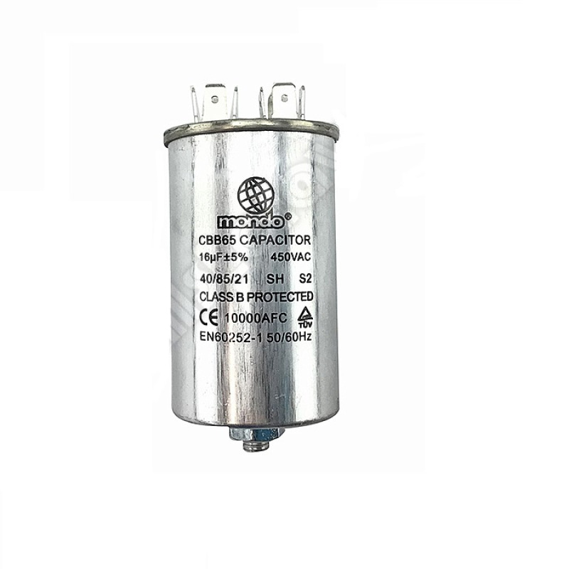 RUNNING CAPACITOR 16 µF FOR HOUSEHOLD APPLIANCES UNIVERSAL