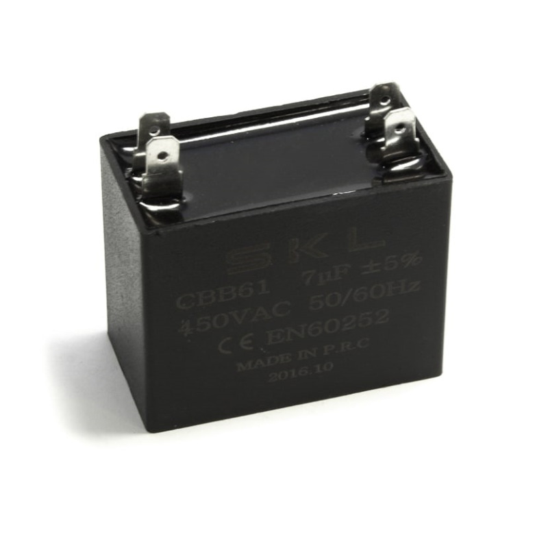 RUNNING CAPACITOR 7mF 47x20x34MM. FOR HOUSEHOLD APPLIANCES UNIVERSAL