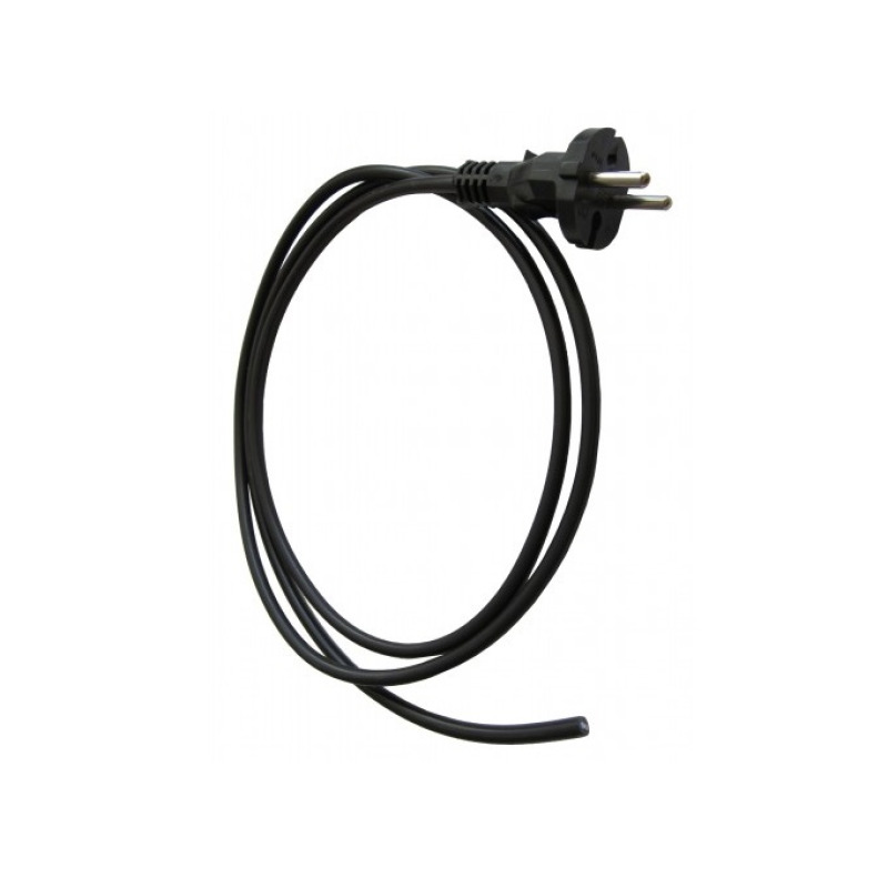 BLACK POWER CABLE WITH PLUG 2x0.75 4 METERS UNIVERSAL