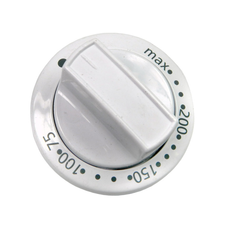 WEISSER OFENKNOPF VON 75 BIS 250 C FÜR BEKO SANG / BLOMBERG ÖFEN 250315427