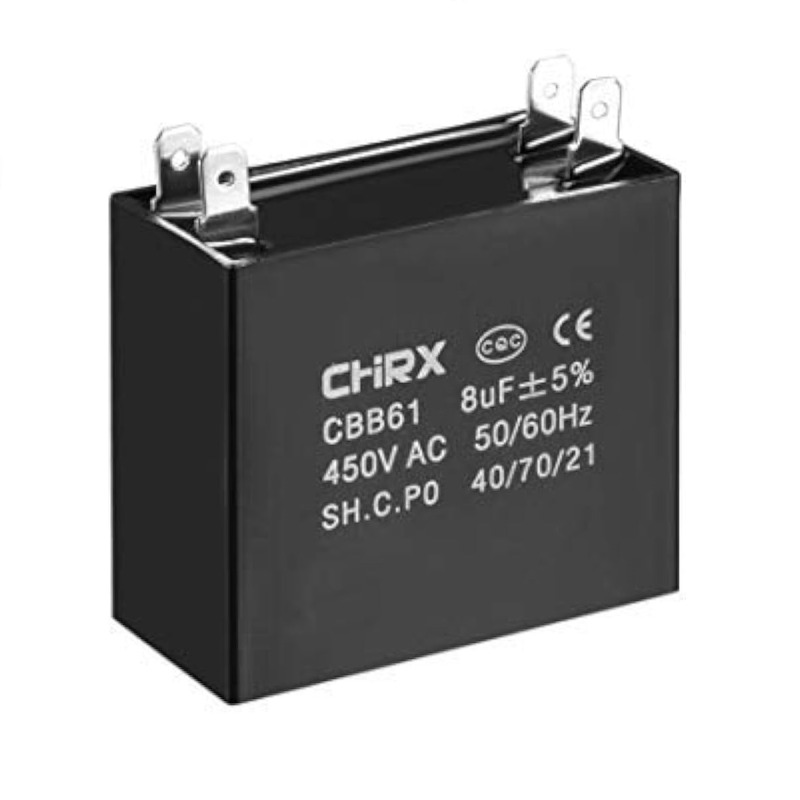 RUNNING CAPACITOR 8 mF FOR HOUSEHOLD APPLIANCES UNIVERSAL
