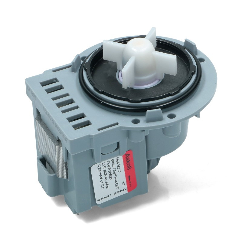 MAGNETISCHE UNIVERSALPUMPE ASKOLL MIT ALUMINIUMLEITER FÜR WASCHMASCHINE/GESCHIRRSPÜLER UNIVERSAL RS0603