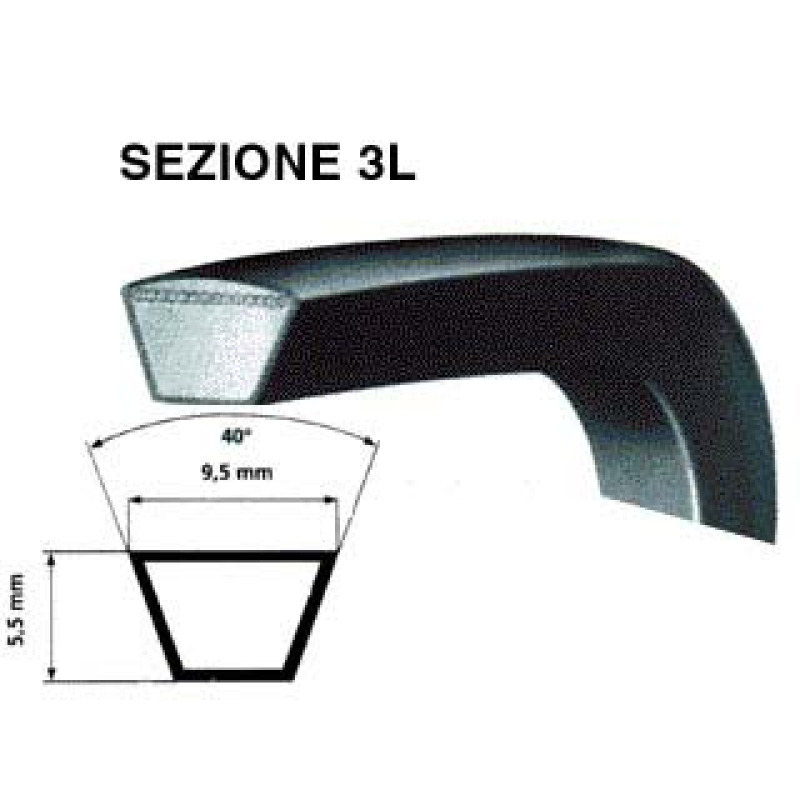 KEILRIEMEN 3 L 535 FÜR WASCHMASCHINE CANDY PHILCO SILTAL SANGIORGIO 1359 mm.