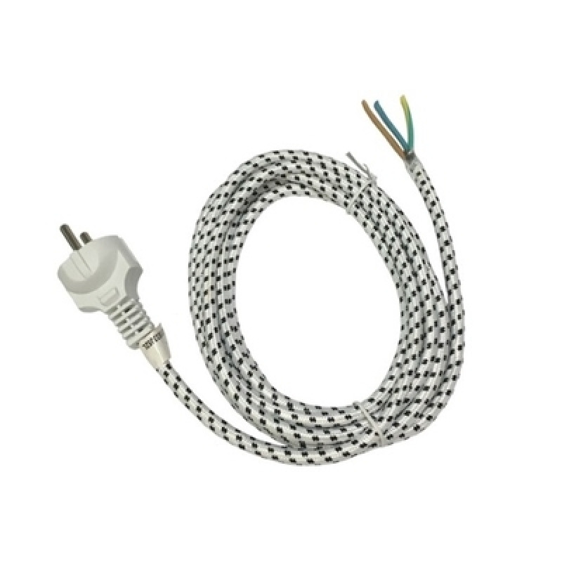 IRON POWER CORD WITH TEXTILE BRAIDED L = 1.8m.