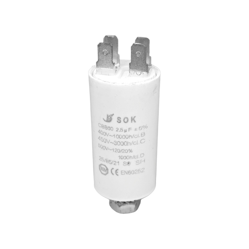 RUNNING CAPACITOR 2.5 µF FOR HOUSEHOLD APPLIANCES UNIVERSAL