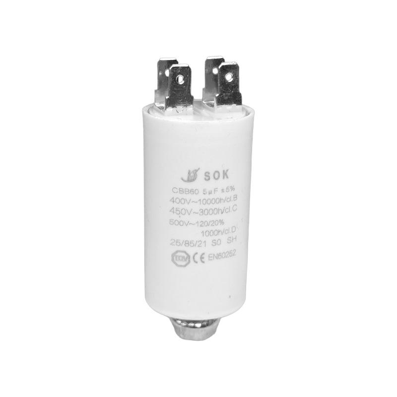 RUNNING CAPACITOR 5 µF FOR HOUSEHOLD APPLIANCES UNIVERSAL