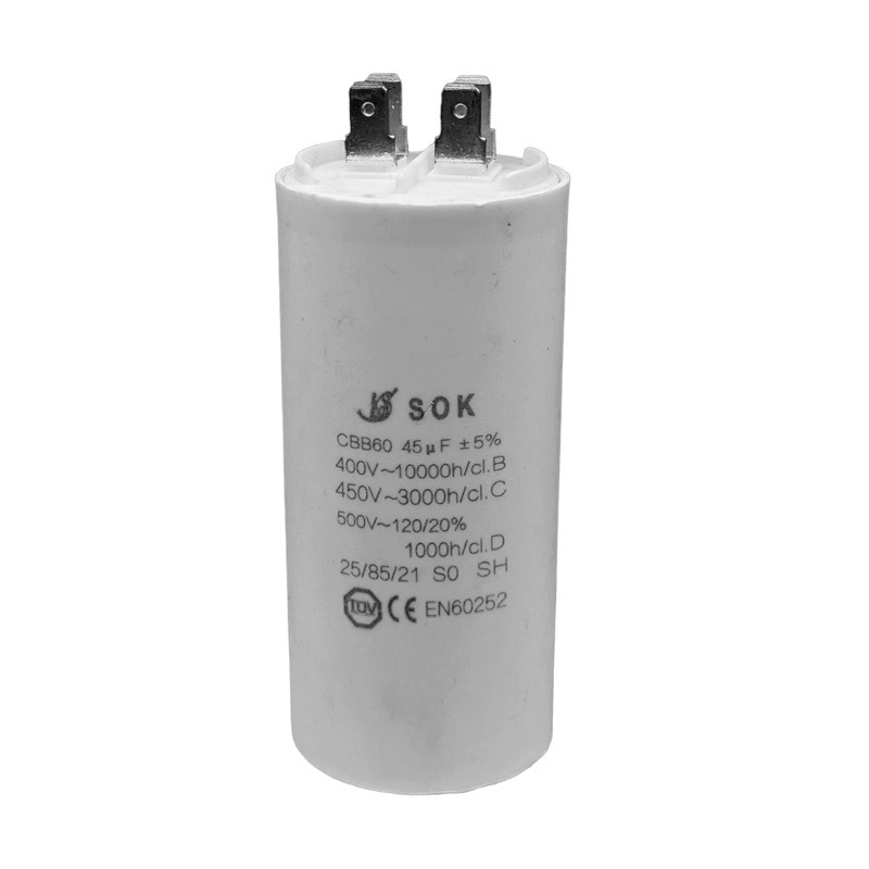 OPERATING CAPACITOR 45 µF FOR HOUSEHOLD APPLIANCES UNIVERSAL