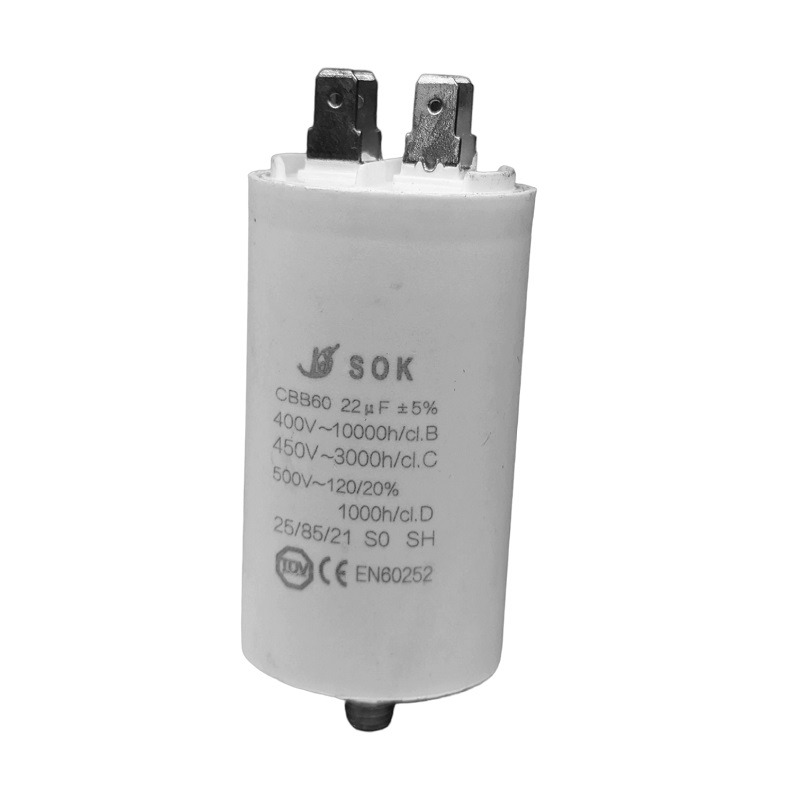 RUNNING CAPACITOR 22 µF FOR HOUSEHOLD APPLIANCES UNIVERSAL