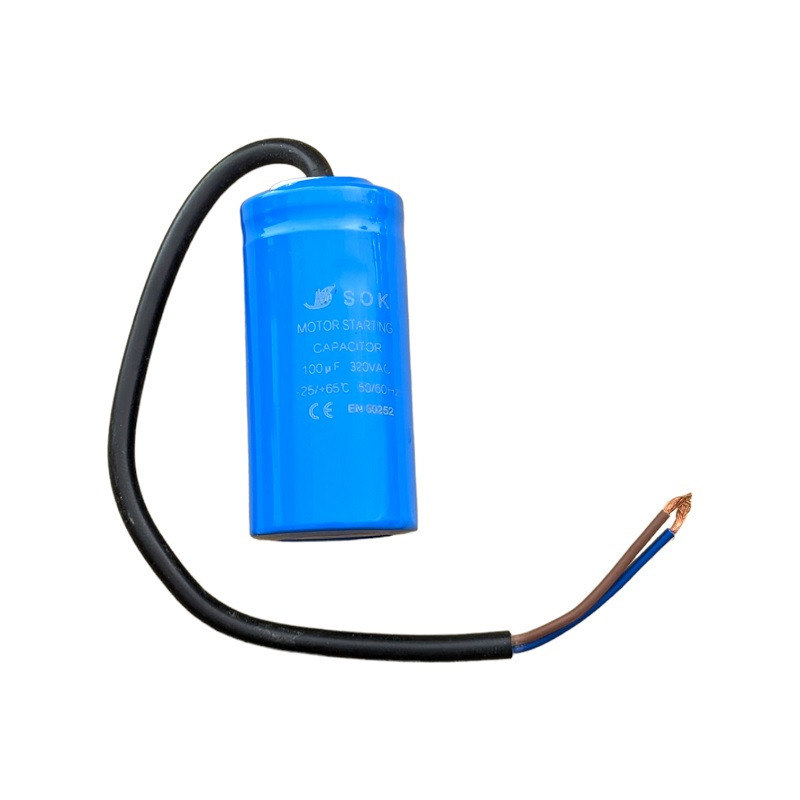 STARTER CAPACITOR 100 µF WITH CABLE FOR AIR CONDITIONER UNIVERSAL