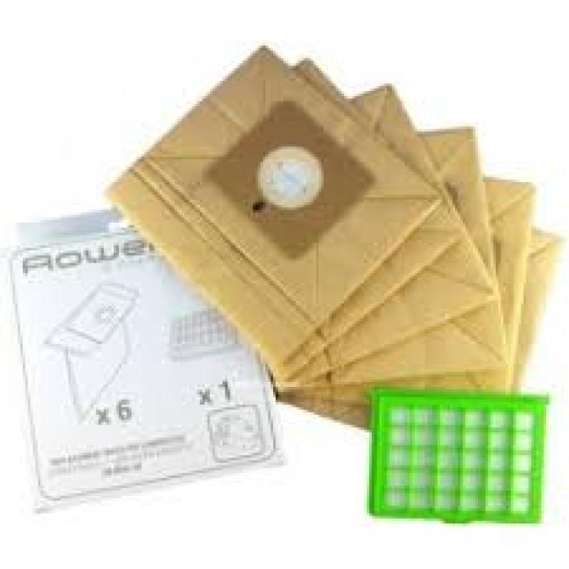HEPA-FILTER + 6 BEUTEL FÜR ROWENTA STAUBSAUGER