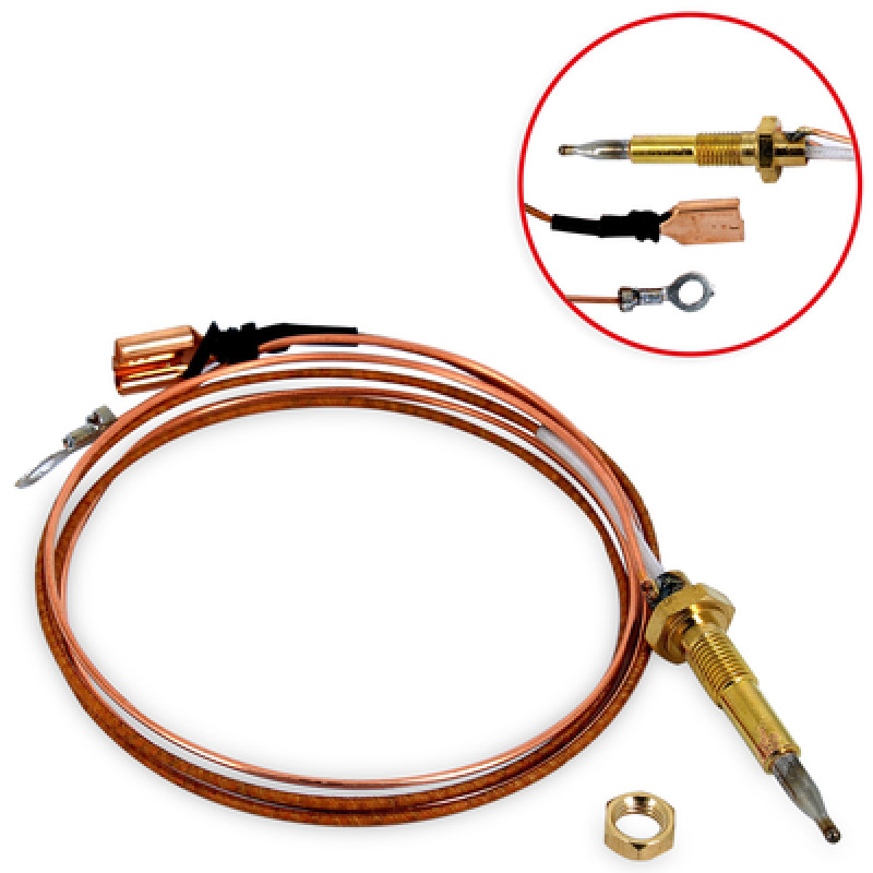 THERMOCOUPLE 60CM WITH 2 CABLES FOR GAS APPLIANCES NARDI / FRANKE 948650101, 1981557