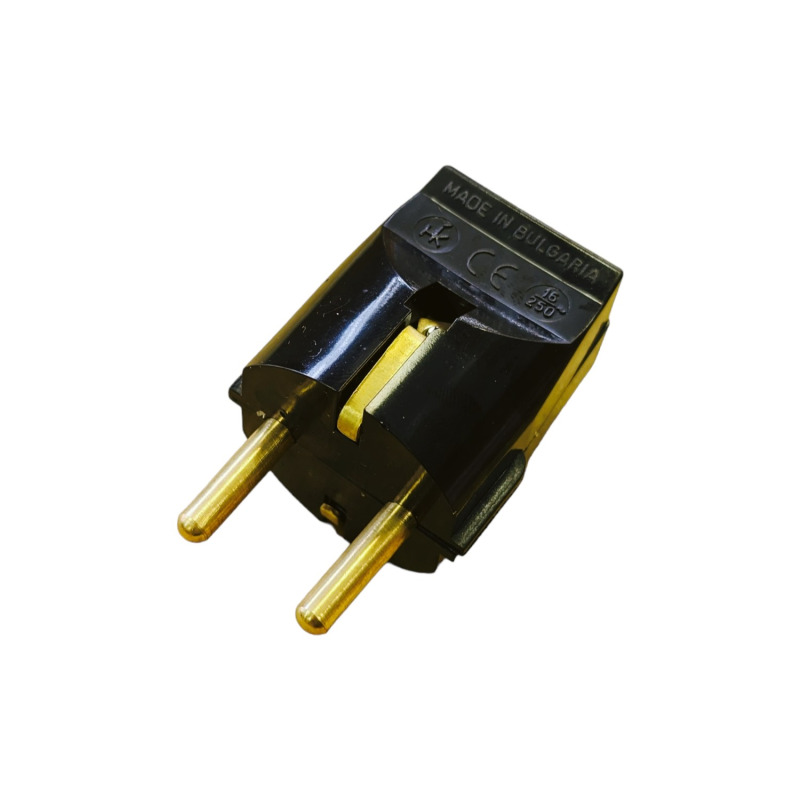 BULGARIAN PLUG SHUKO BLACK BAKELITE FOR CONTACT