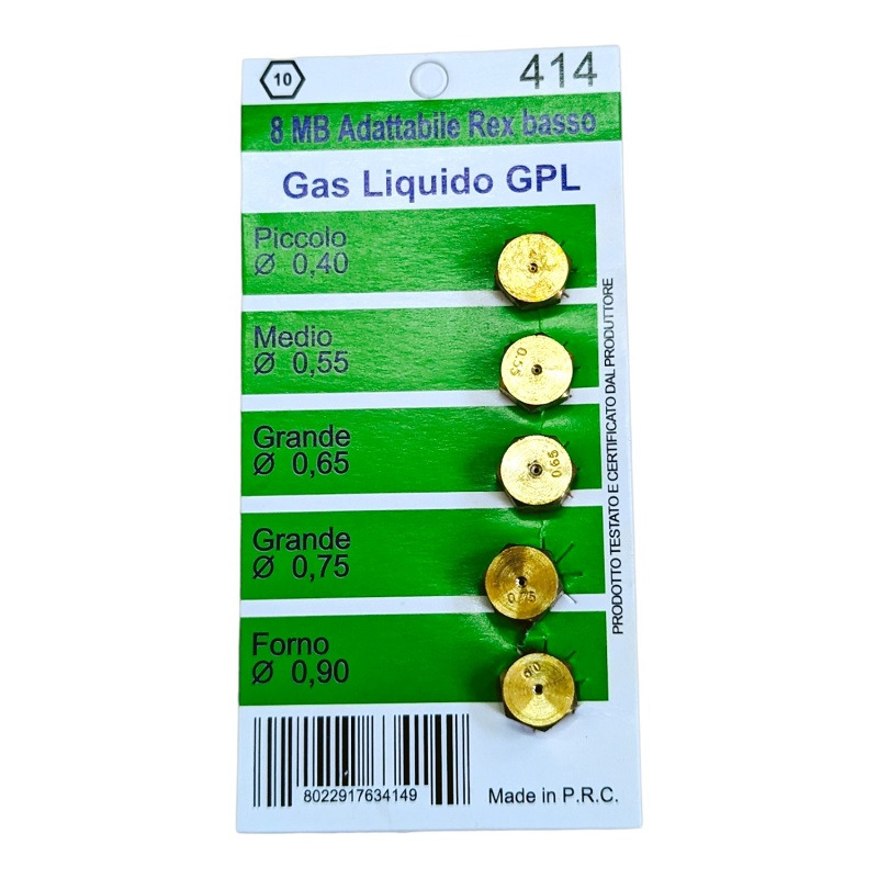 NOZZLE KIT 8MV GPL FOR GAS BOILER