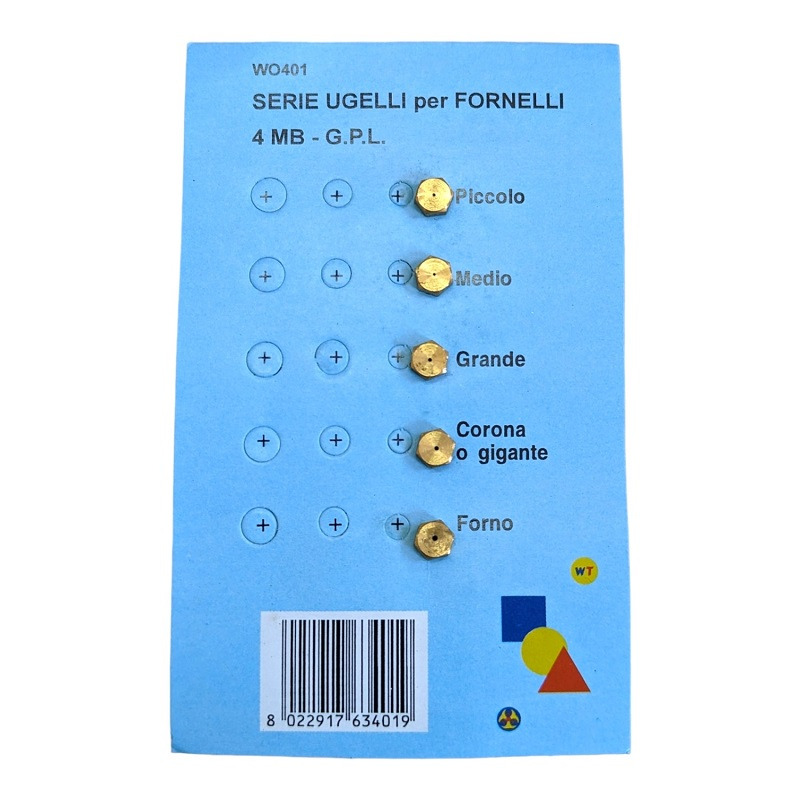 NOZZLE SET 4MV GPL FOR GAS BOILER