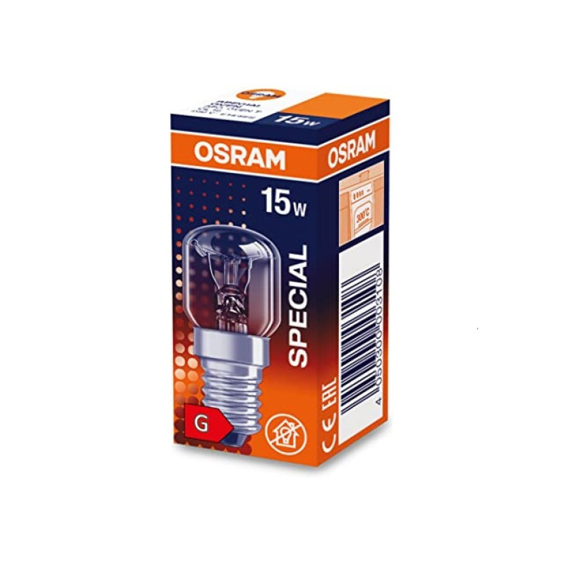 OSRAM E14 15W OVEN BULB UP TO 300 DEGREES UNIVERSAL