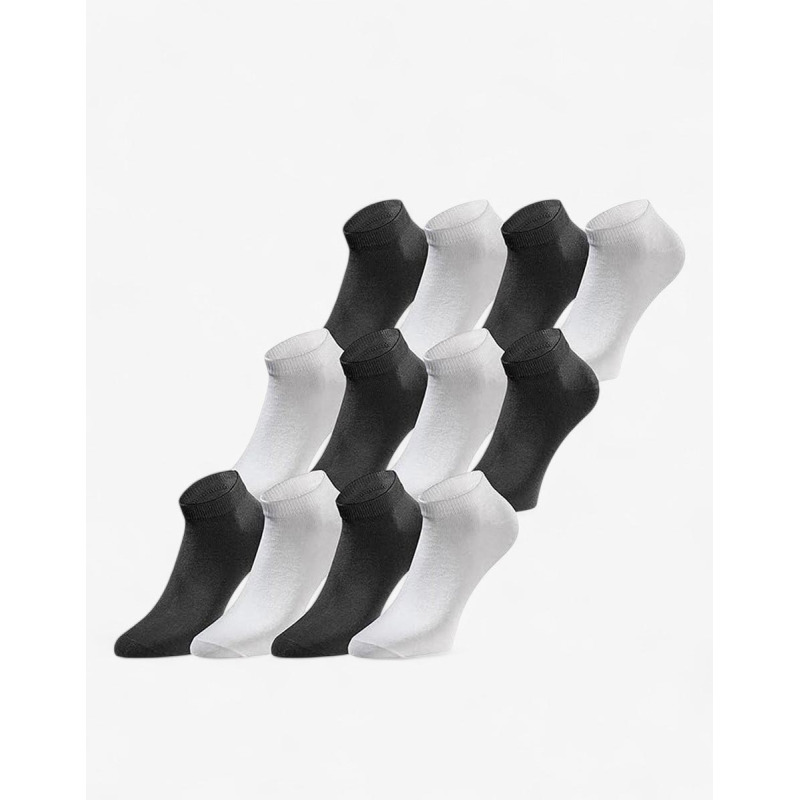 JACK&JONES 6-Packs Short Socks Black/White