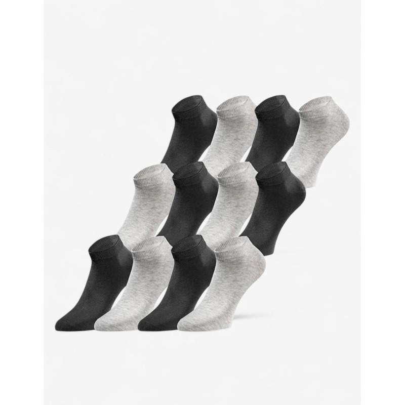 JACK&JONES 6-Packs Short Socks Black/Grey