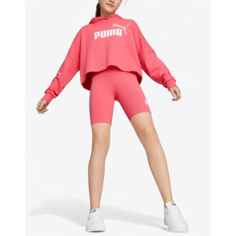 PUMA Essentials Logo Short Tights Pink