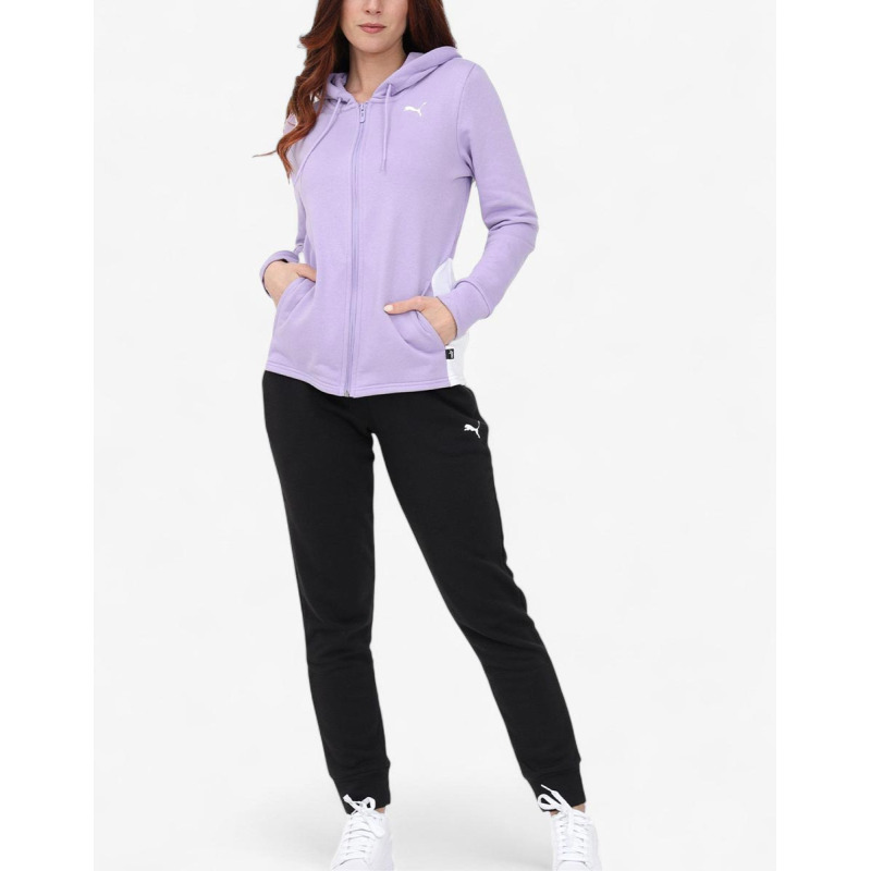 PUMA Classics Hooded Tracksuit Purple/Black