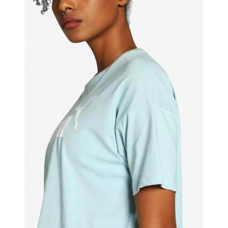 PUMA Essentials Cropped Logo Tee Blue