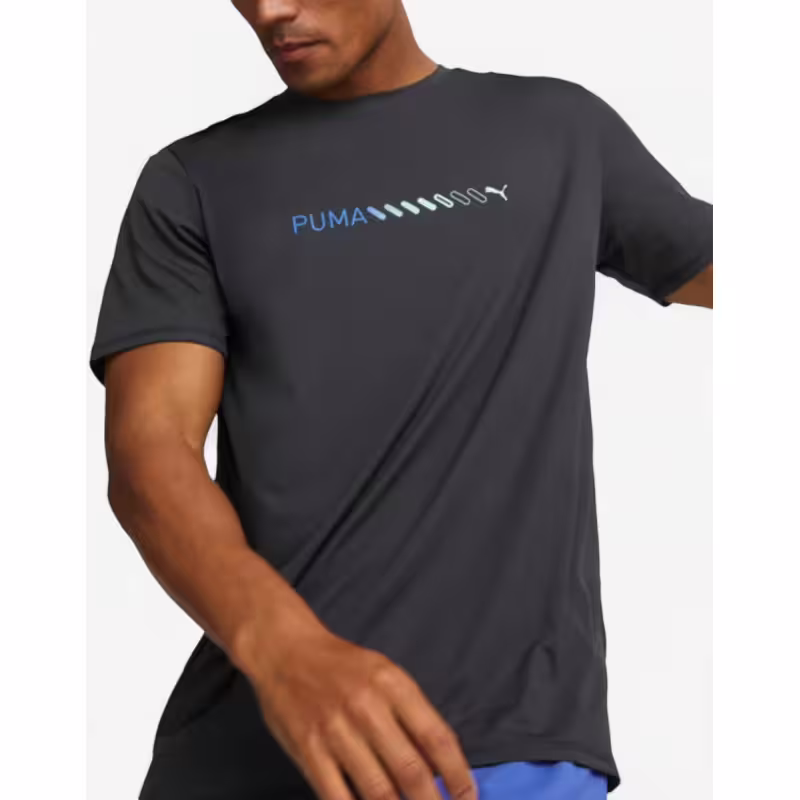 PUMA Run Favourite Logo Tee Black